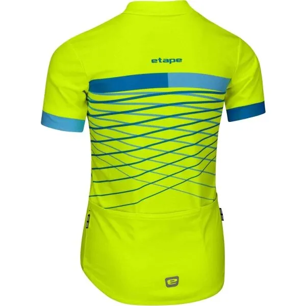 Etape LUCKY Detský cyklistický dres, reflexný neón, veľkosť 152-158