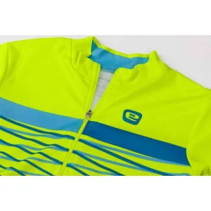 Etape LUCKY Detský cyklistický dres, reflexný neón, veľkosť 152-158