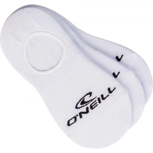 O'Neill FOOTIE ONEILL WHITE 3P Unisex ponožky, biela, veľkosť 43-46
