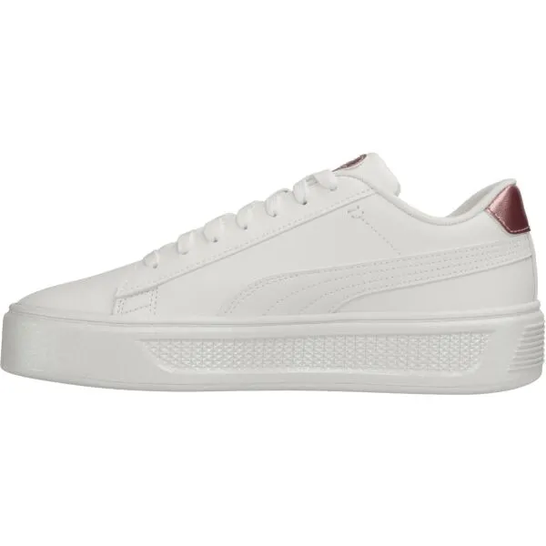 Puma SMASH PLATFORM V3 GIRLPOWER Dámska voľnočasová obuv, biela, veľkosť 40
