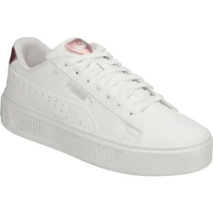 Puma SMASH PLATFORM V3 GIRLPOWER Dámska voľnočasová obuv, biela, veľkosť 40