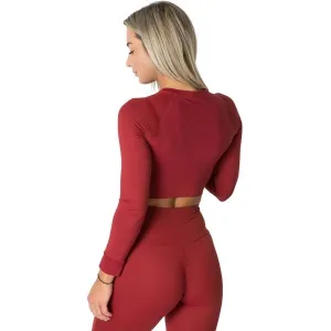 GoldBee Crop-Top BeClassic Brick Red Velikost: L