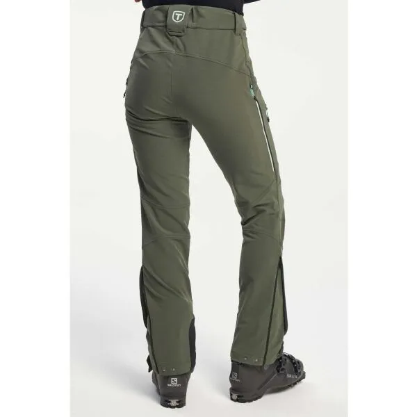 TENSON TOUR SOFTSHELL W Dámske nohavice na skialpy, khaki, veľkosť