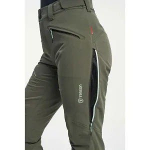 TENSON TOUR SOFTSHELL W Dámske nohavice na skialpy, khaki, veľkosť