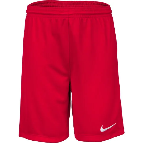 Nike DRI-FIT PARK 3 JR TQO Chlapčenské futbalové šortky, červená, veľkosť