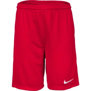 Nike DRI-FIT PARK 3 JR TQO Chlapčenské futbalové šortky, červená, veľkosť