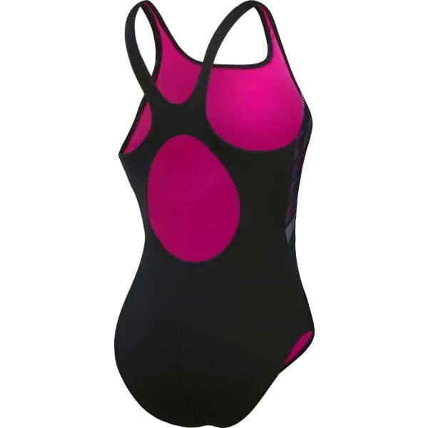 Speedo hyperboom placement muscleback black/electric pink/usa charcoal
