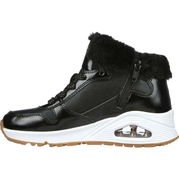 Skechers UNO - COZY ON AIR Detská zimná obuv, čierna, veľkosť