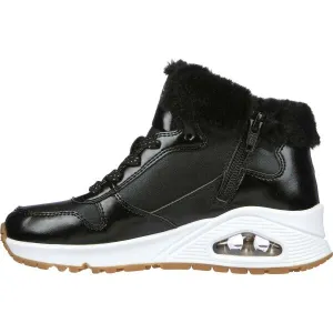 Skechers UNO - COZY ON AIR Detská zimná obuv, čierna, veľkosť