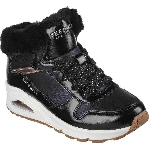 Skechers UNO - COZY ON AIR Detská zimná obuv, čierna, veľkosť