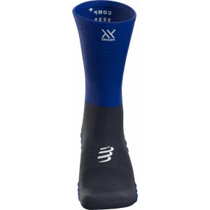Bežecké ponožky Compressport Mid Compression Socks - blue lolite