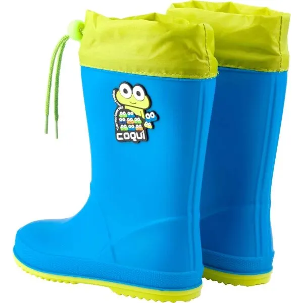 Chlapčenské gumáky COQUI Rainy Collar Frog sea blue citrus
