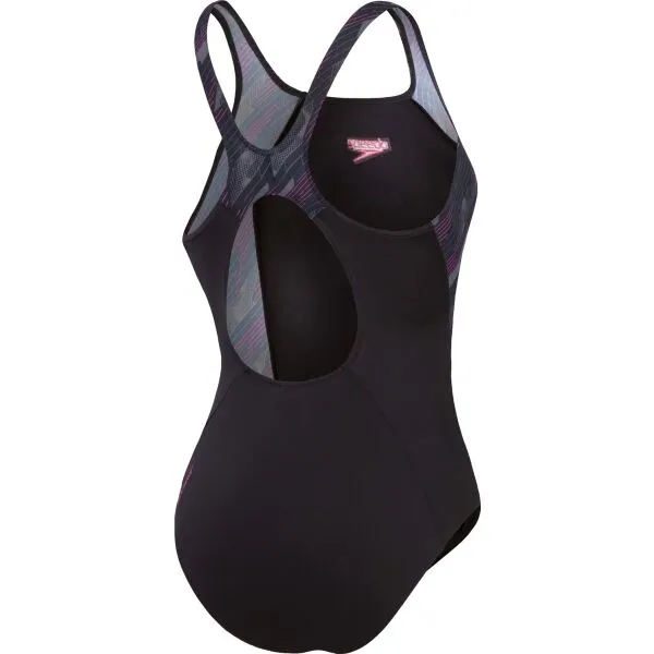 Speedo HYPER BOOM SPLICE MUSCLEBACK Dámske jednodielne športové plavky, čierna, veľkosť