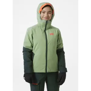 Helly Hansen JR JEWEL JACKET Dievčenská lyžiarska bunda, zelená, veľkosť 10Y