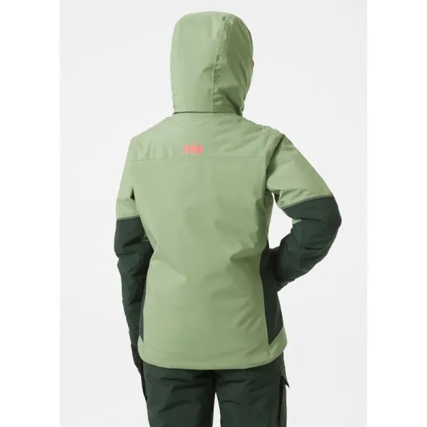 Helly Hansen JR JEWEL JACKET Dievčenská lyžiarska bunda, zelená, veľkosť 10Y