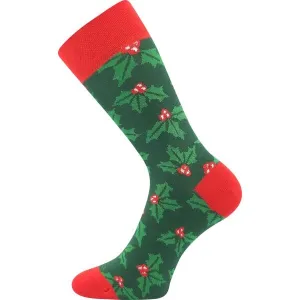 Lonka CHRISTMAS HOLLY 2PK Ponožky, zelená, veľkosť 23-25