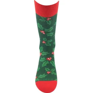 Lonka CHRISTMAS HOLLY 2PK Ponožky, zelená, veľkosť 23-25