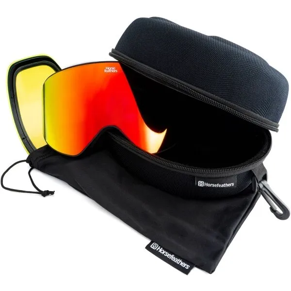 HORSEFEATHERS Okuliare na snowboard Edmond - black/mirror red BLACK