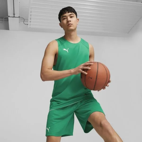 Puma HOOPS TEAM REVERSE PRACTICE JERSEY Pánsky basketbalový dres, zelená, veľkosť