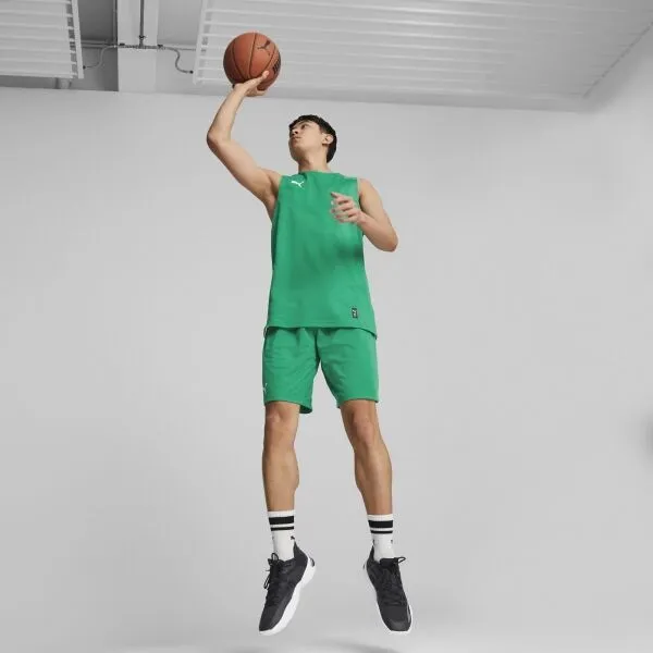 Puma HOOPS TEAM REVERSE PRACTICE JERSEY Pánsky basketbalový dres, zelená, veľkosť