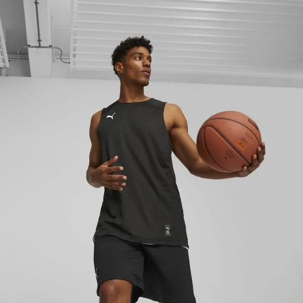 Puma HOOPS TEAM REVERSE PRACTICE JERSEY Pánsky basketbalový dres, čierna, veľkosť