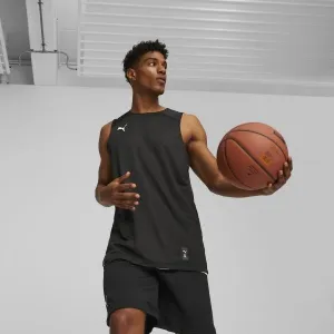 Puma HOOPS TEAM REVERSE PRACTICE JERSEY Pánsky basketbalový dres, čierna, veľkosť