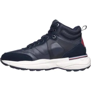Tommy Hilfiger MRUNNER CORDURA LEATHER Pánska voľnočasová obuv, tmavo modrá, veľkosť