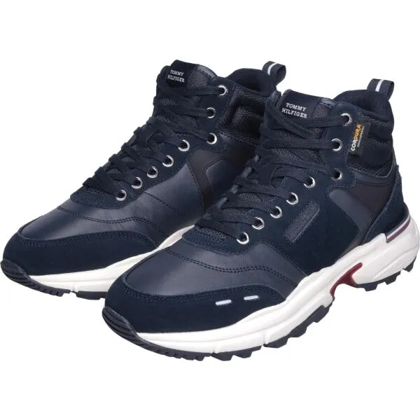 Tommy Hilfiger MRUNNER CORDURA LEATHER Pánska voľnočasová obuv, tmavo modrá, veľkosť