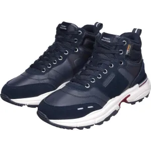 Tommy Hilfiger MRUNNER CORDURA LEATHER Pánska voľnočasová obuv, tmavo modrá, veľkosť