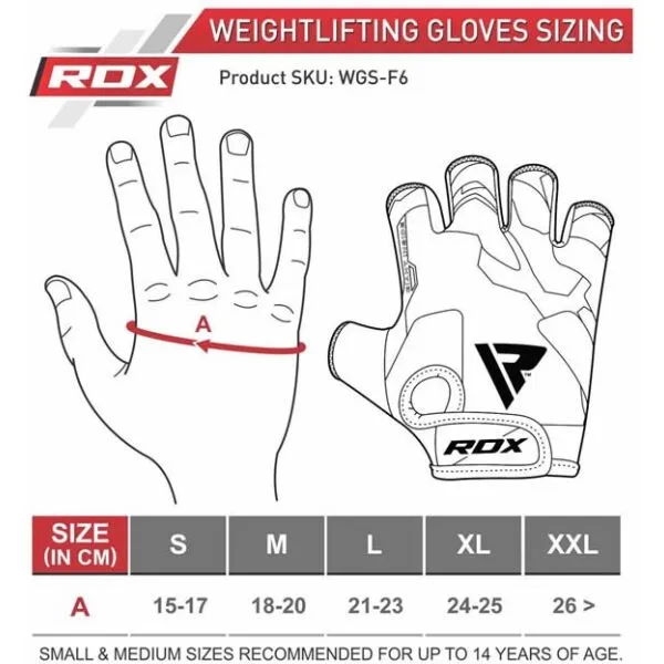 RDX SUMBLIMATION F6 Fitness rukavice, čierna, veľkosť