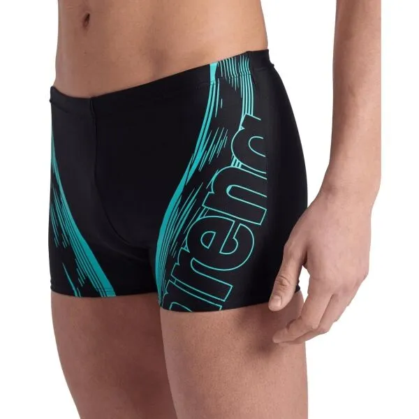 Arena SWIM SHORT GRAPHIC Pánske nohavičkové plavky, čierna, veľkosť