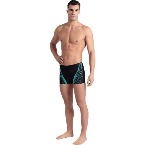 Arena SWIM SHORT GRAPHIC Pánske nohavičkové plavky, čierna, veľkosť