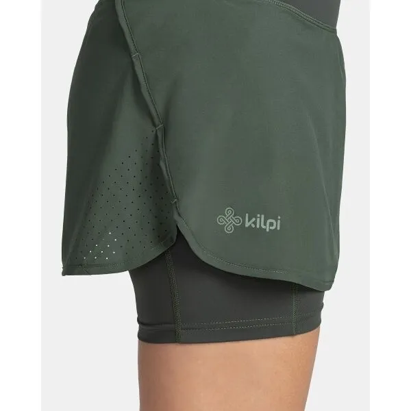 KILPI TITICACA Dámska bežecká sukňa, tmavo zelená, veľkosť