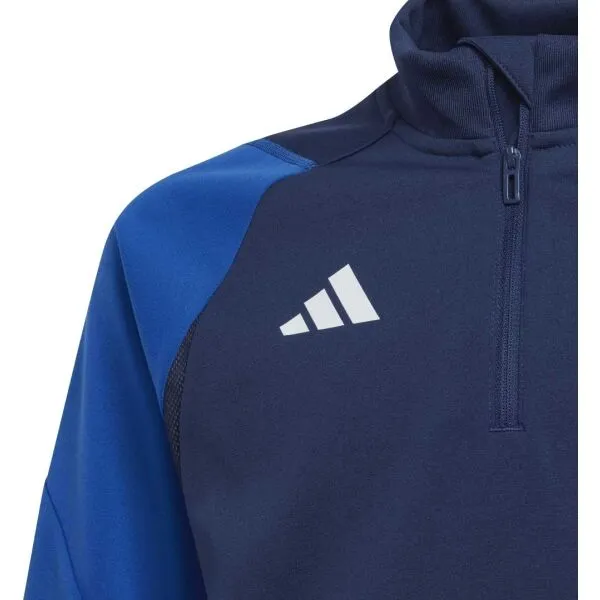adidas TIRO 23 TOP Juniorská futbalová mikina, tmavo modrá, veľkosť