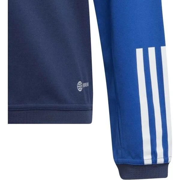 adidas TIRO 23 TOP Juniorská futbalová mikina, tmavo modrá, veľkosť