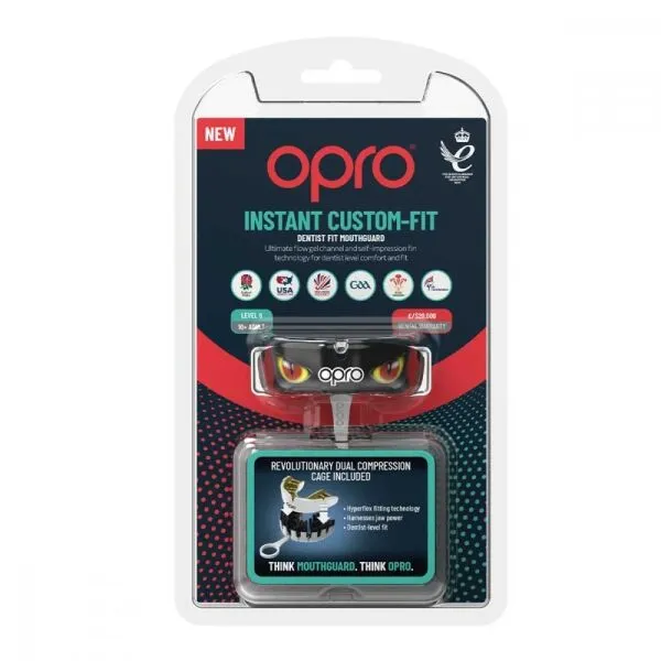 Opro INSTANT CUSTOM FIT AGGRESSION Chránič zubov, čierna, veľkosť UNI