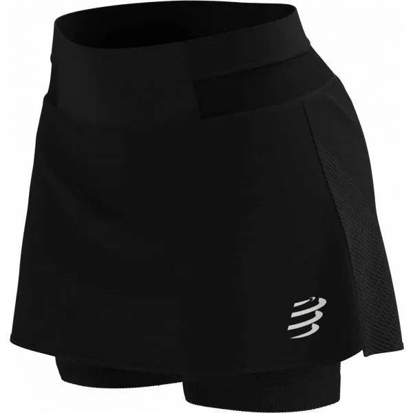 Compressport PERFORMANCE SKIRT W Dámska bežecká sukňa, čierna, veľkosť