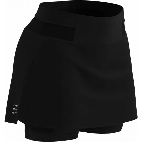 Compressport PERFORMANCE SKIRT W Dámska bežecká sukňa, čierna, veľkosť