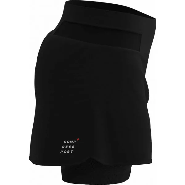 Compressport PERFORMANCE SKIRT W Dámska bežecká sukňa, čierna, veľkosť