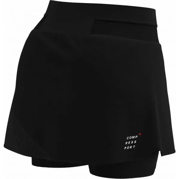 Compressport PERFORMANCE SKIRT W Dámska bežecká sukňa, čierna, veľkosť