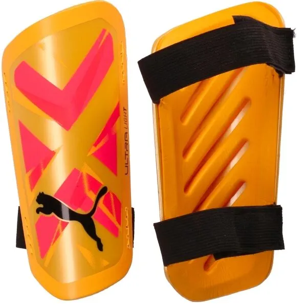 Puma ULTRA LIGHT STRAP Unisex futbalové chrániče, oranžová, veľkosť