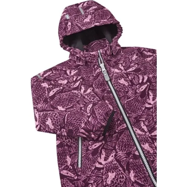 REIMA MJOSA Detský softshellový overal, vínová, veľkosť