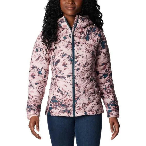 Columbia POWDER LITE HOODED JACKET Dámska bunda, ružová, veľkosť