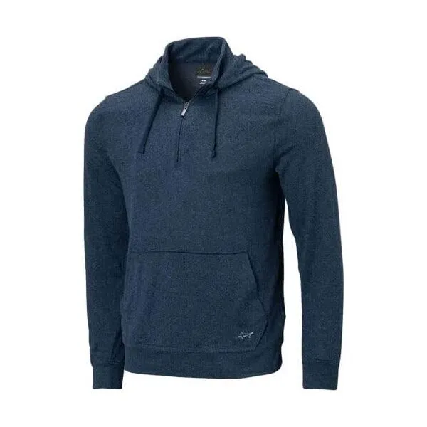 GREGNORMAN 1/4 ZIP HOODIE Pánska golfová mikina, tmavo modrá, veľkosť