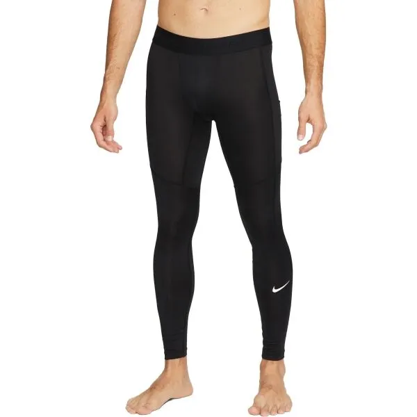 Pánske kompresné legíny NIKE M NP DF TIGHT BLACK WHITE