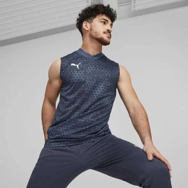 Puma TEAMCUP TRAINING JERSEY SL Pánske futbalové tielko, tmavo sivá, veľkosť