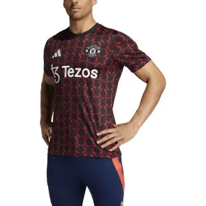 adidas MANCHESTER UNITED PRE-MATCH JERSEY Pánsky futbalový dres, červená, veľkosť