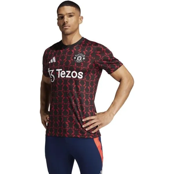 adidas MANCHESTER UNITED PRE-MATCH JERSEY Pánsky futbalový dres, červená, veľkosť