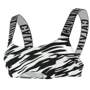 Calvin Klein INTENSE POWER-BRALETTE-UW-PRINT Dámska plavková podprsenka, čierna, veľkosť