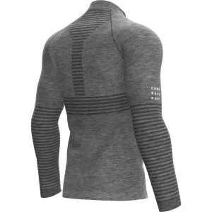 Compressport SEAMLESS ZIP SWEATSHIRT Pánska športová mikina, sivá, veľkosť